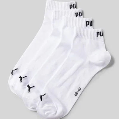 PUMA Men's White Logo 2-Pack Cotton Blend Ankle Socks - Gomix Brands Outlet